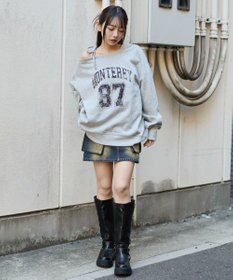 WEGO 裏起毛2WAYグラフィックワンショルBIGスウェット