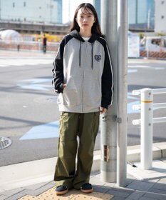 WEGO 【ユニセックス着用ITEM】ラグラングラフィックZIPパーカー