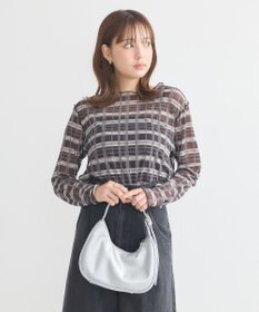 earth music&ecology シアーチェックプルオーバー