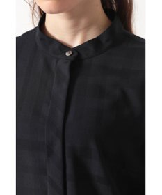 DAKS シャドーチェック 7分袖オーバーシャツ