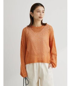 Green Parks メッシュ編みニットプルオーバー