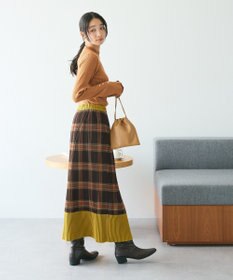 CRAFT STANDARD BOUTIQUE 配色チェックプリーツスカート