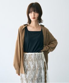 YECCA VECCA 2wayスクエアリブタンクトップ