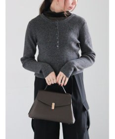 Te chichi ヘンリーネックマーブルニット