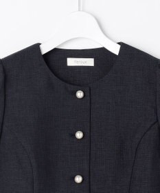 Feroux 【先行予約】パール釦ペプラムジャケット×スカート セットアップ