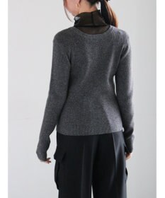 Te chichi ヘンリーネックマーブルニット