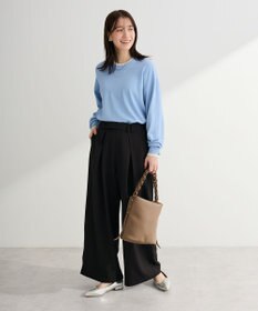 Green Parks アンチピリングレイヤード風ニットプルオーバー