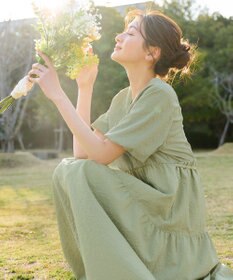 Tiaclasse リップルティアードワンピース