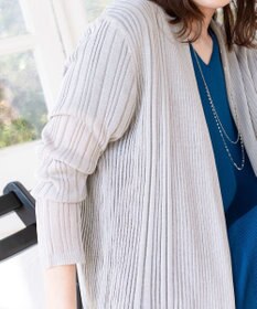 Tiaclasse 【UVケア・接触冷感】さらっと羽織れる膝丈ロングトッパーカーディガン