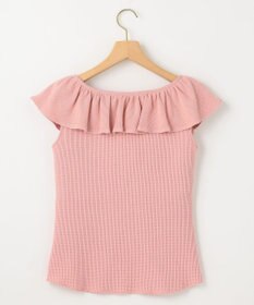 組曲 L 【組曲×setsuko sagittaire】カップ付きフリルTシャツ