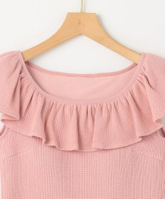 組曲 L 【組曲×setsuko sagittaire】カップ付きフリルTシャツ