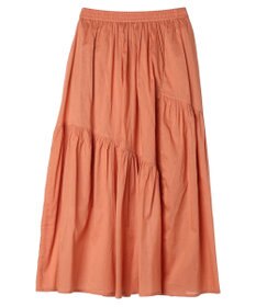 earth music&ecology コットンボイルランダム切替フレアスカート