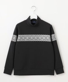 23区GOLF 【WOMEN/EC限定】レース柄 モックネック トレーナー