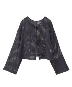 Green Parks Ｉ　前後２ｗａｙ　メッシュショート丈カーディガン