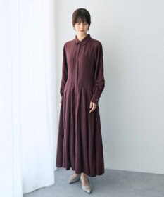 YECCA VECCA タックデザインシャツワンピース