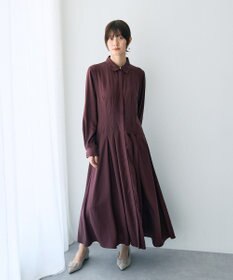 YECCA VECCA タックデザインシャツワンピース