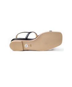 Pointer 日本製 本革ゴム仕様ストラップスクエアトゥサンダル