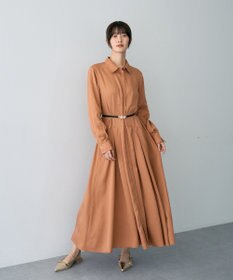 YECCA VECCA タックデザインシャツワンピース