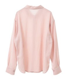 earth music&ecology ＳＥＴ２点起毛ストライプシャツ＋バルーンビスチェ