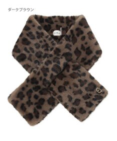 MOONBAT FURLA（フルラ）ビッグ差し込みファーティペット  アーチロゴ フェイクファー