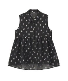 YECCA VECCA シアージャガードペプラムブラウス