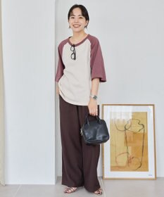 AMERICAN HOLIC ラグラン配色7分袖プルオーバー