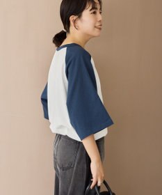 AMERICAN HOLIC ラグラン配色7分袖プルオーバー