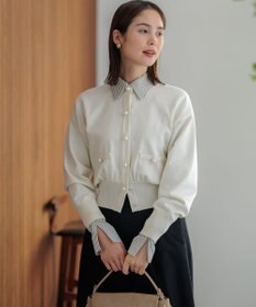 組曲 L 【WEB限定色あり】ELENA パールボタン ニットジャケット