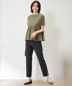 自由区 L 【接触冷感・UVカット・吸水速乾・洗える】シェルタリングテーパード パンツ