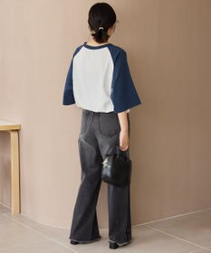 AMERICAN HOLIC ラグラン配色7分袖プルオーバー