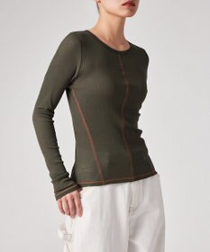 Paul Smith コントラストステッチ リブ 長袖カットソー