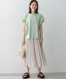 組曲 L 【春夏のNEWカラー登場】ギャザーライトデシン パンツ