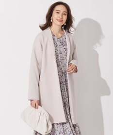 自由区 L 【軽量・洗える】ガウンニット コート