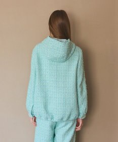 GRACE CONTINENTAL ツイードフーディーコート