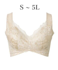 BRADELIS New York 【BRADELIS NewYork peace ブラデリス】ハートフルカップカシュクールブラ24 華やかレース ノンワイヤー 補正ブラ ブラジャー DB124102