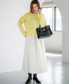 23区 S 【洗える】ウールカシミヤ パフスリーブ ニット