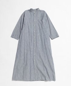 LENO LIGHT HICKORY ONE PIECE / ヒッコリーシャツワンピース