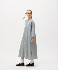 LENO LIGHT HICKORY ONE PIECE / ヒッコリーシャツワンピース