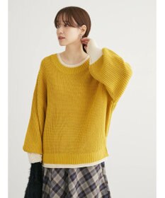 Green Parks ・Ｐｅｔｉｔ　Ｆｌｅｕｒ　レイヤード風ハイショクニット