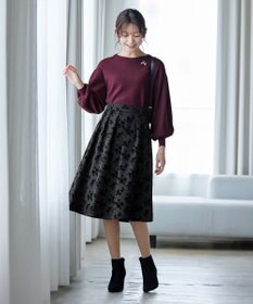 Tiaclasse 【安田美沙子さん着用・新色追加・洗える】ボリュームパフスリーブニット