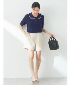 earth music&ecology フリルニットポロ