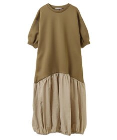 Green Parks ａ．異素材切り替えバルーンワンピース