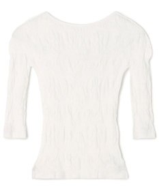 Chacott シアーレースボートネックトップ