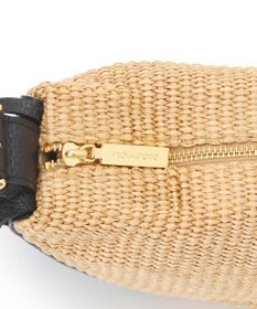 23区 VIOLAd'ORO ラフィアシート レザーコンビ ワンハンドルバッグ