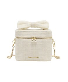 Maison de FLEUR ツイードキューブショルダーバッグ