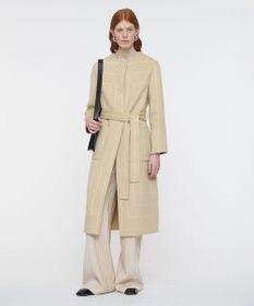 JOSEPH ジオメトリック ダブルフェイス ロングウールコート