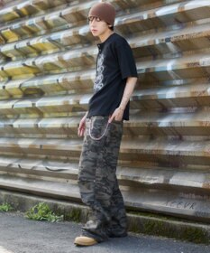 WEGO 【ユニセックス着用ITEM】グラフィックヘンリーネックT（SS）