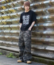 WEGO 【ユニセックス着用ITEM】グラフィックヘンリーネックT（SS）