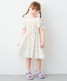 ANY KIDS 【洗濯機可能】オンオフショルダーワンピース