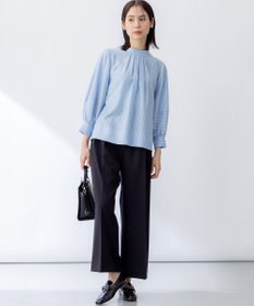 組曲 ドライタッチツイル ワイドパンツ